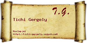 Tichi Gergely névjegykártya